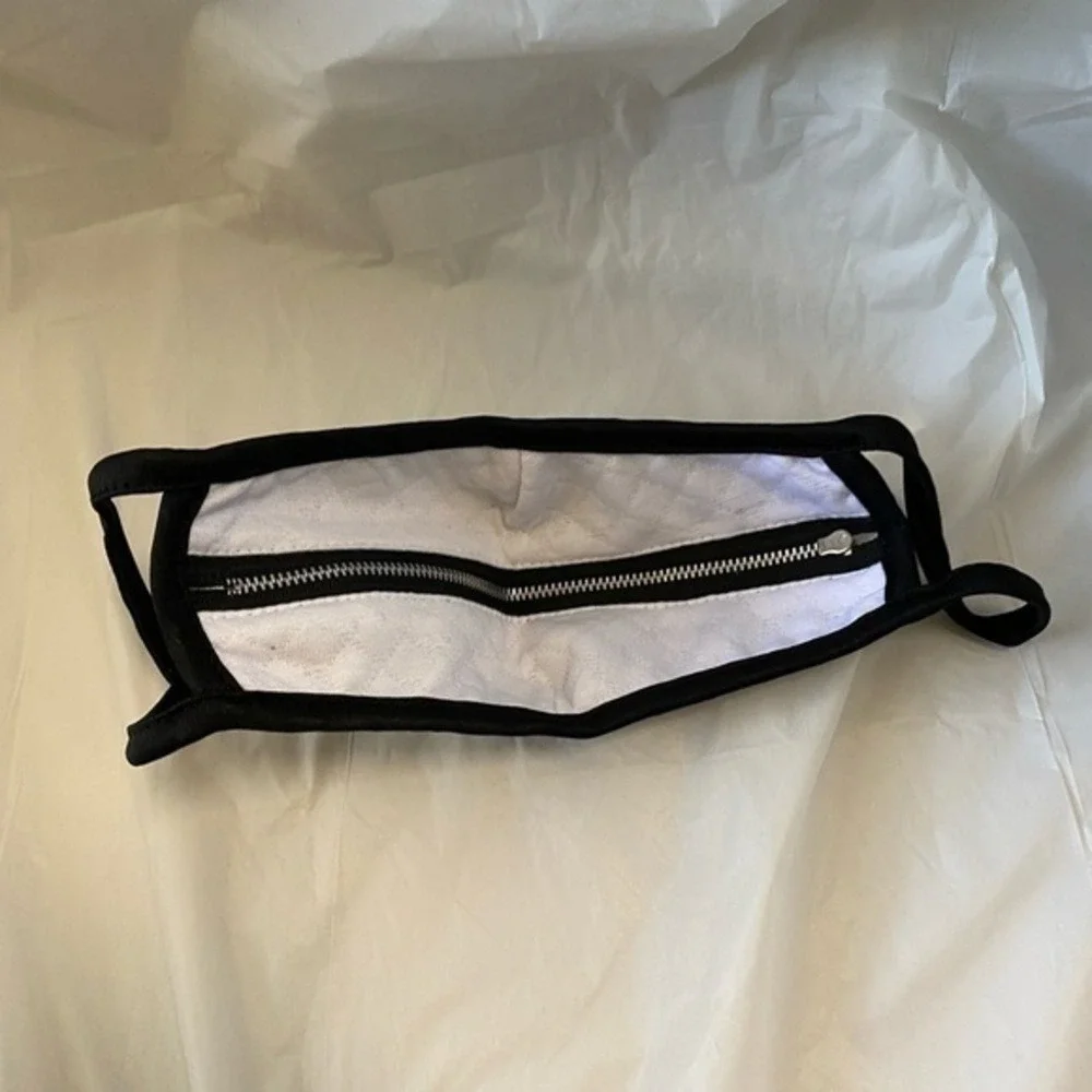Fashion Cotton Zippered Face‎ Mask Black